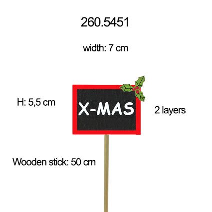 x-mas bord boeketsteker